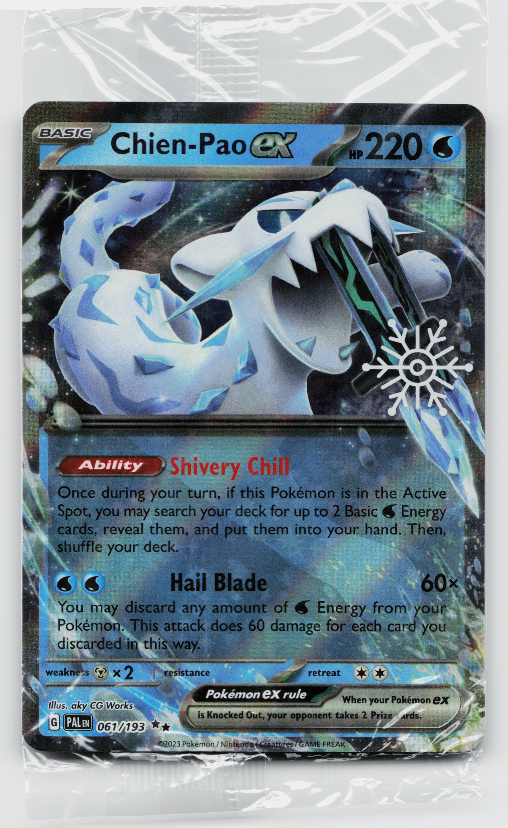 Scarlet & Violet Paldea Evolved - 061/193 Chien-Pao ex Double Rare Sealed (Snowflake Stamp Promo)
