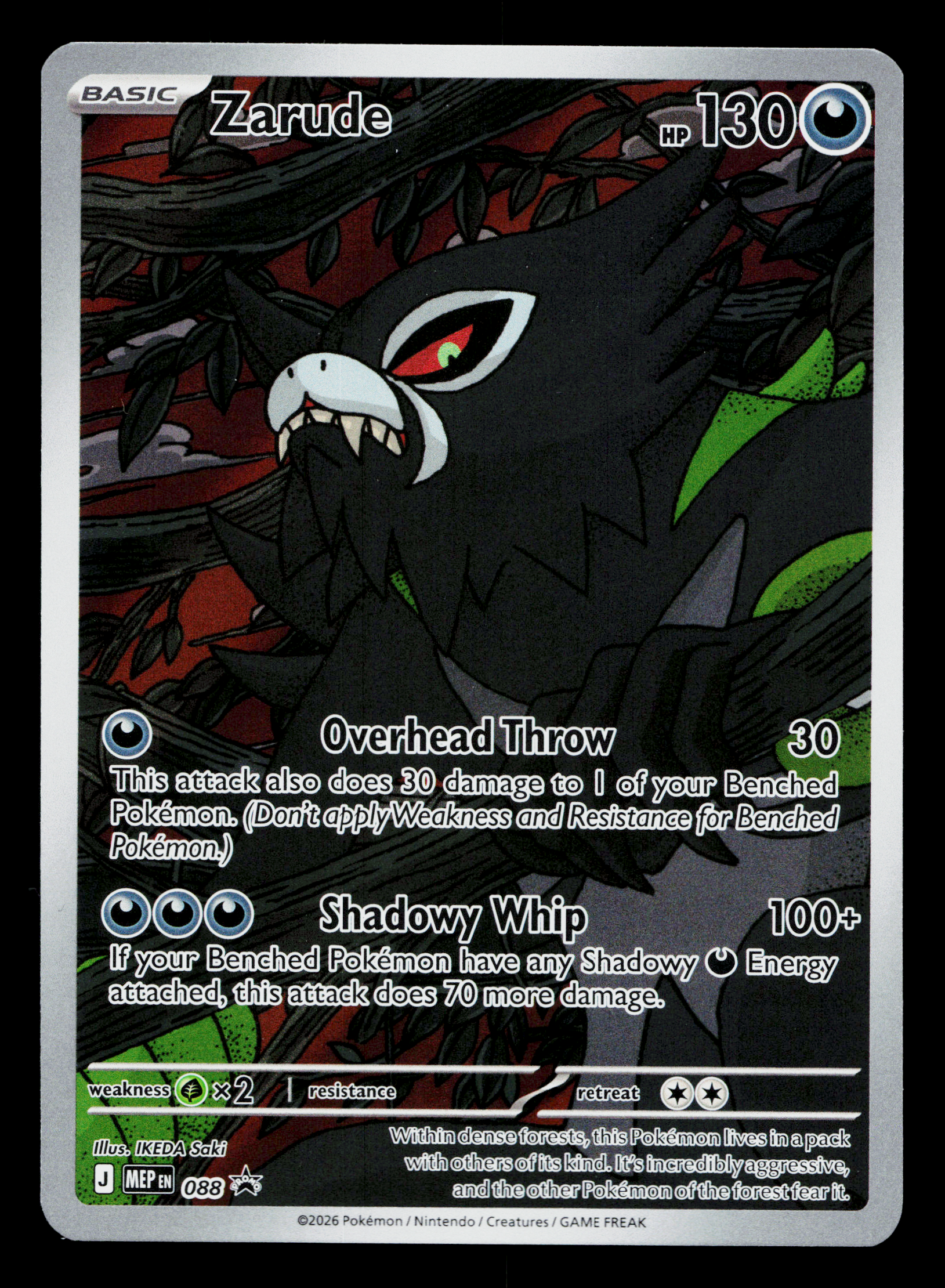 Mega Evolution Pitch Black - 088 Zarude Black Star ETB Promo Sealed