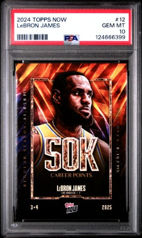 2024 Topps Now #12 Lebron James PSA 10