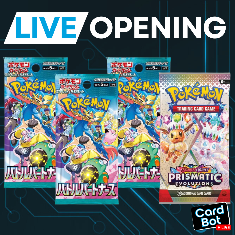 LIVE OPENING - Pokémon TCG Special Set Meal Deal (Prismatic Evolutions + 3x Battle Partners)