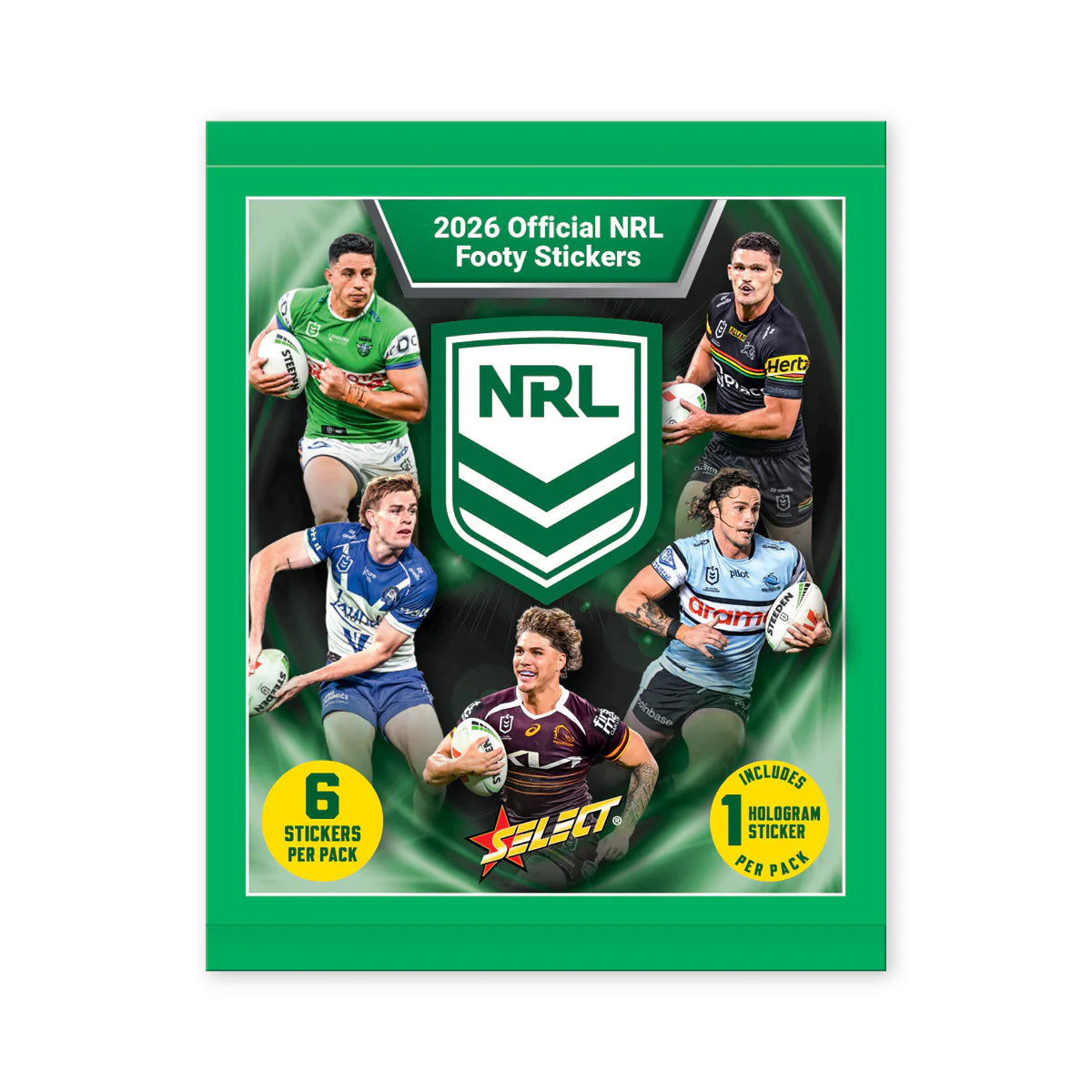 2026 Official NRL Footy Stickers Box (50 Packs)