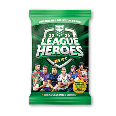2026 NRL League Heroes Cards Box (36 Packs)