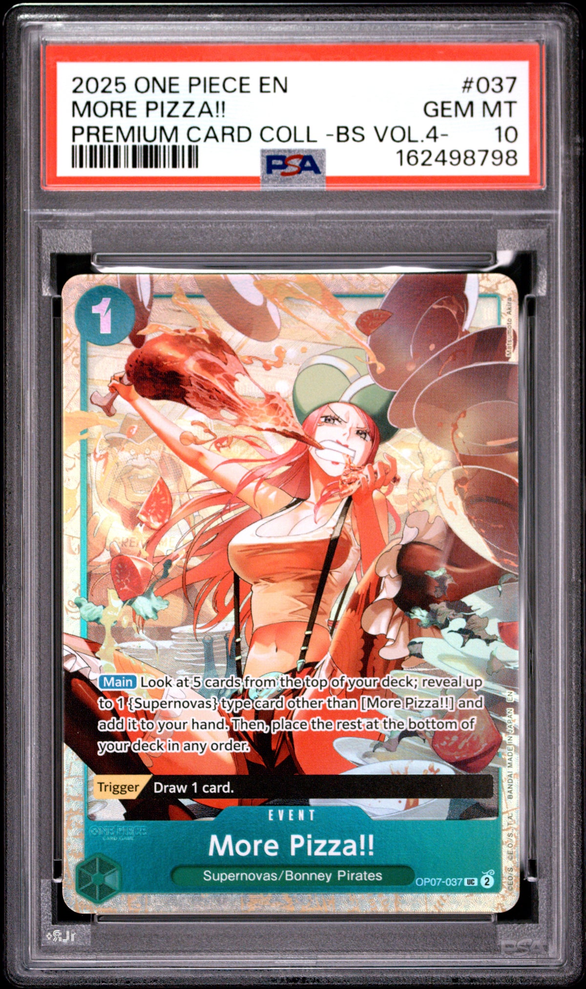 2025 ONE PIECE MORE PIZZA!! 037 PSA 10