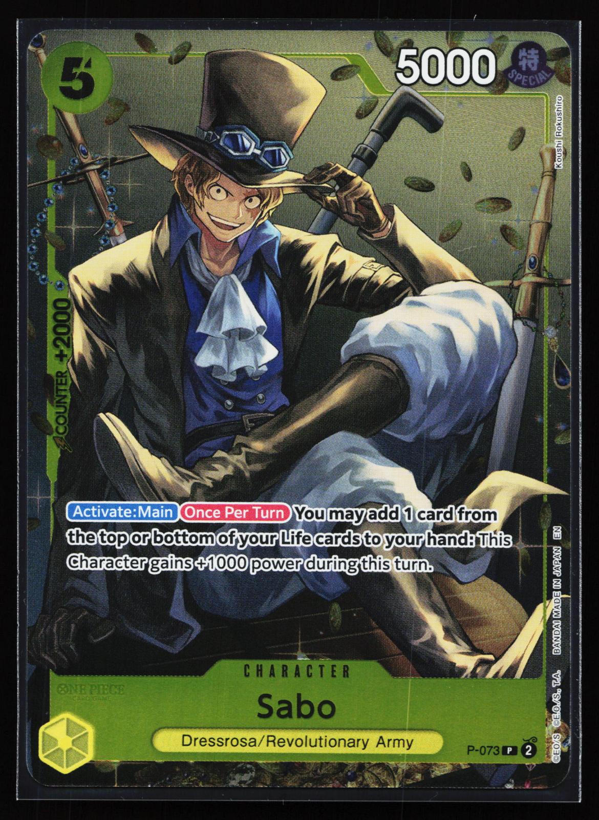 One Piece Promotion Cards P-073 Sabo (Tin Pack Set Vol. 2) Promo