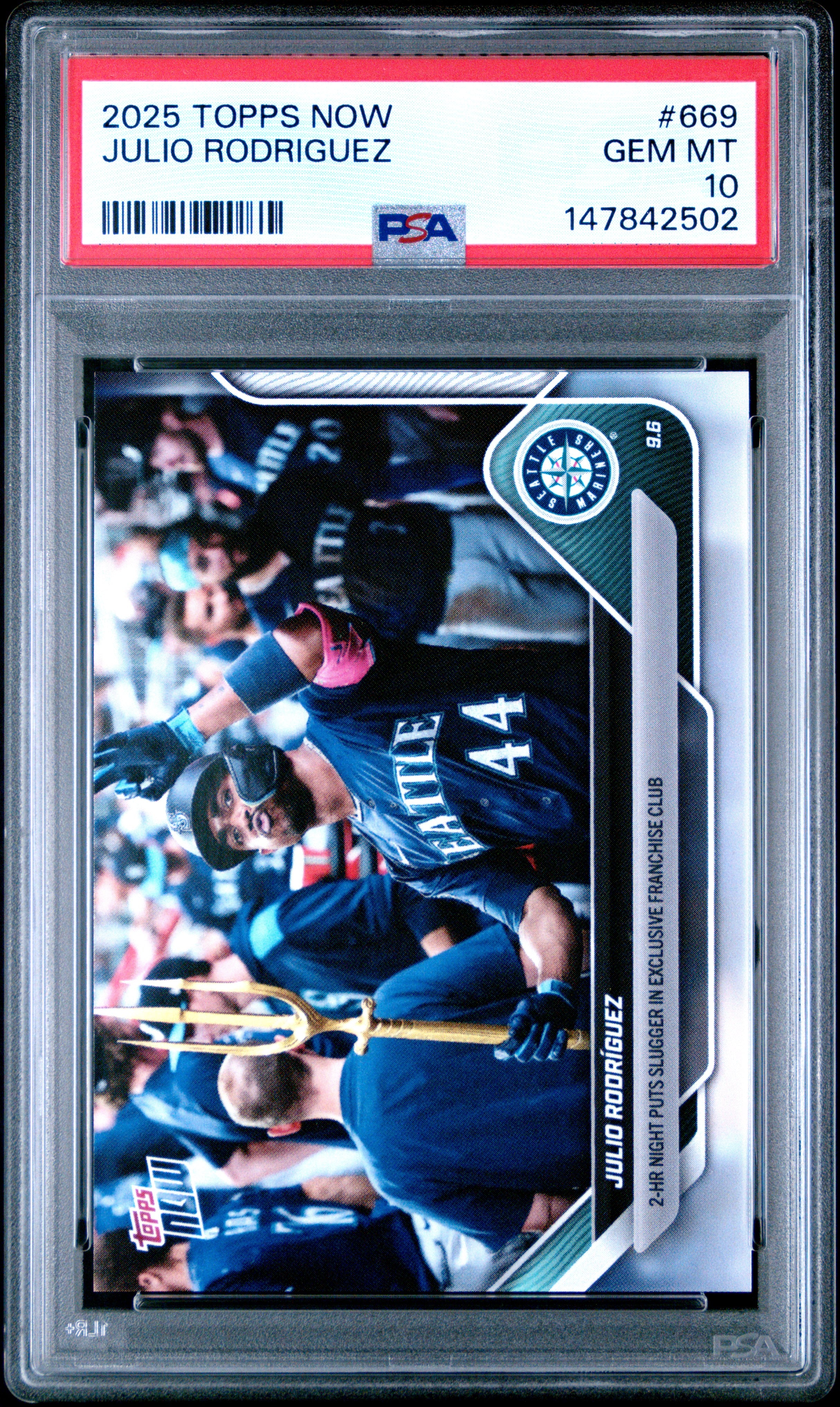 2025 Topps Julio Rodriguez 669 Topps Now PSA 10
