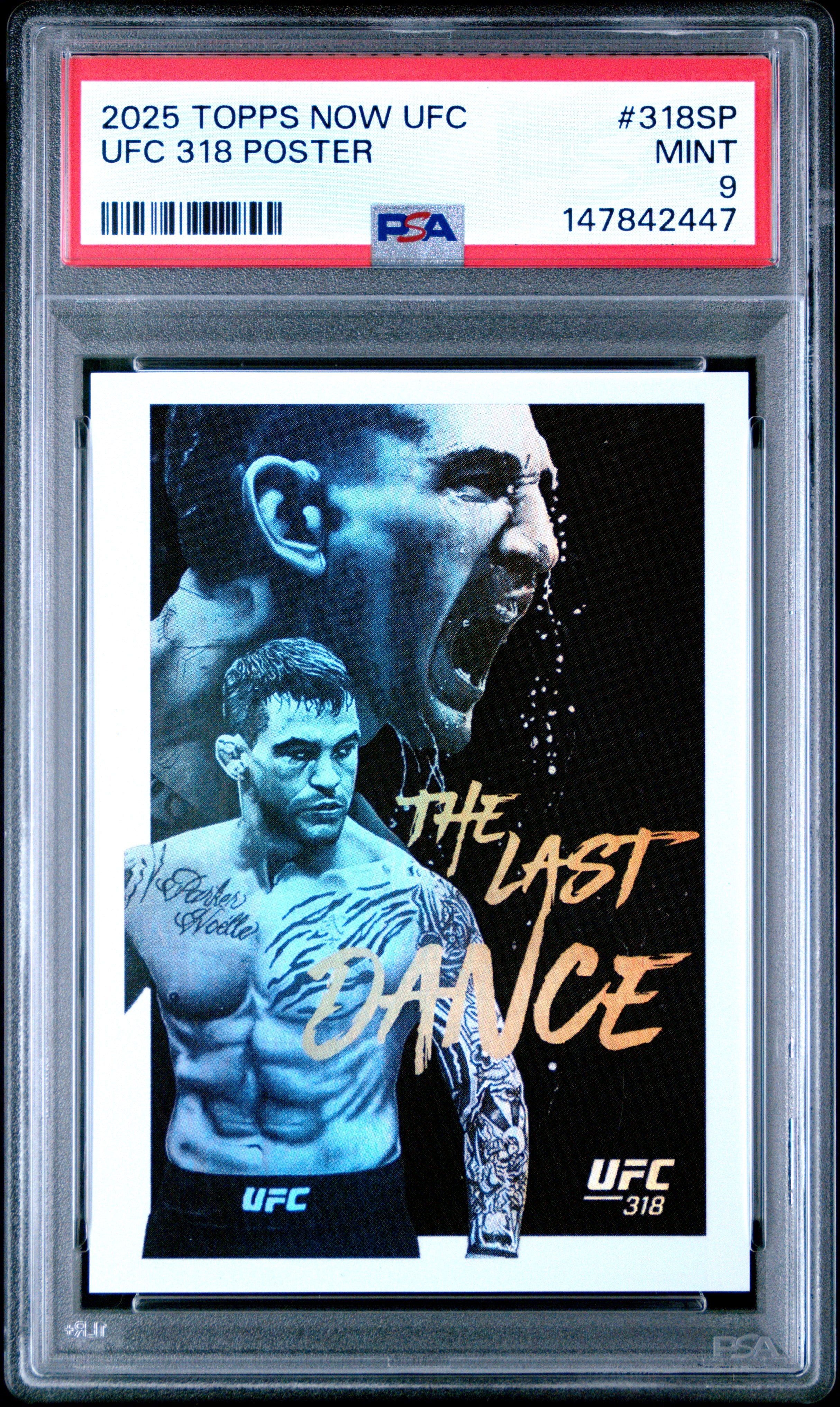 2025 TOPPS NOW UFC #318SP UFC 318 POSTER PSA 9