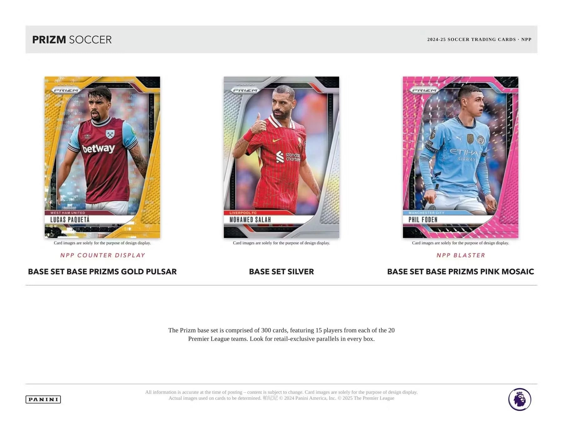 2024-25 Panini Prizm Premier League EPL Soccer Retail Box (24 Packs)