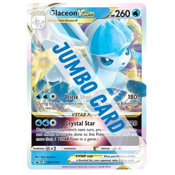 glaceon vstar pokemon card JUMBO CARD