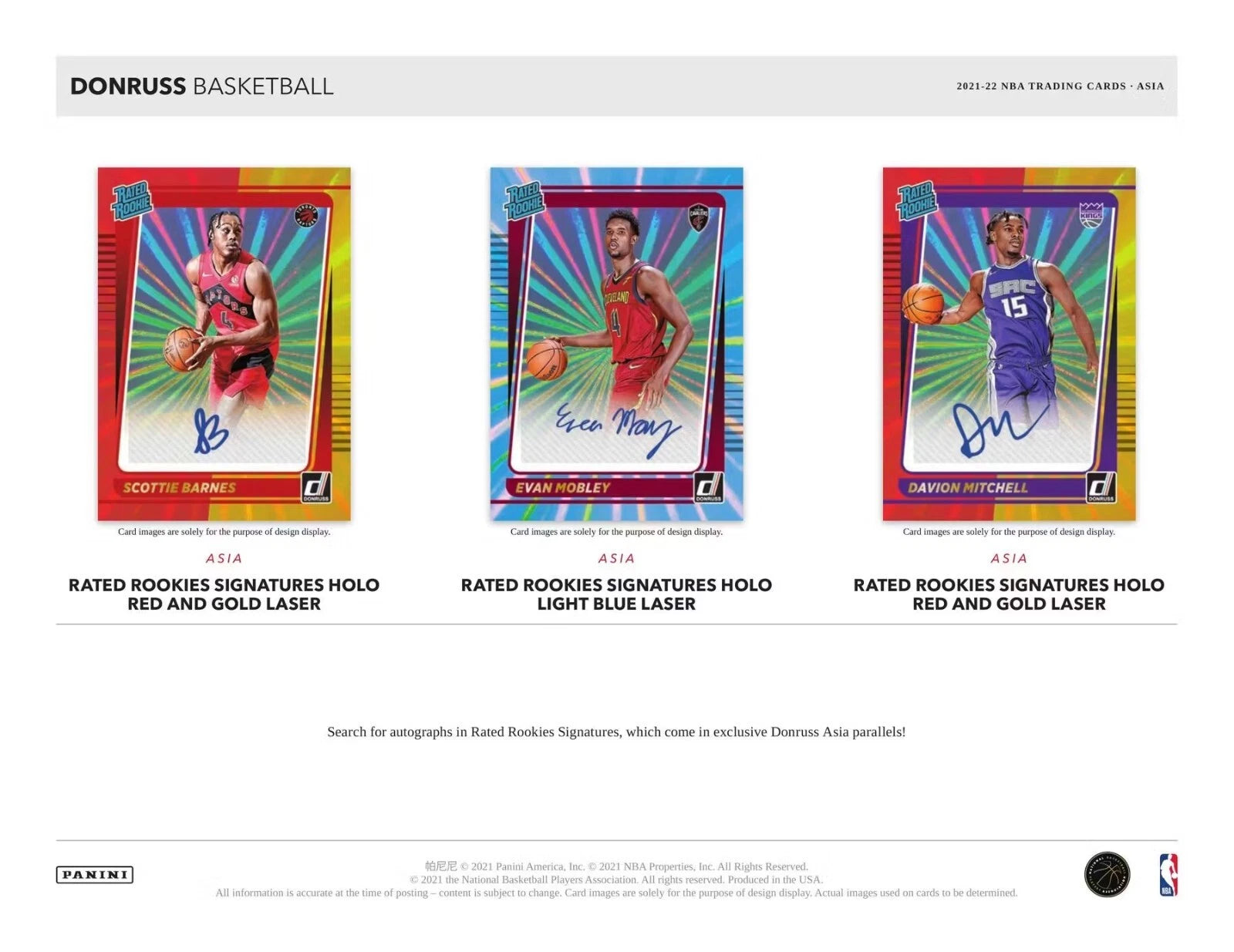 2021-22 Panini NBA Donruss Basketball Asia International Box