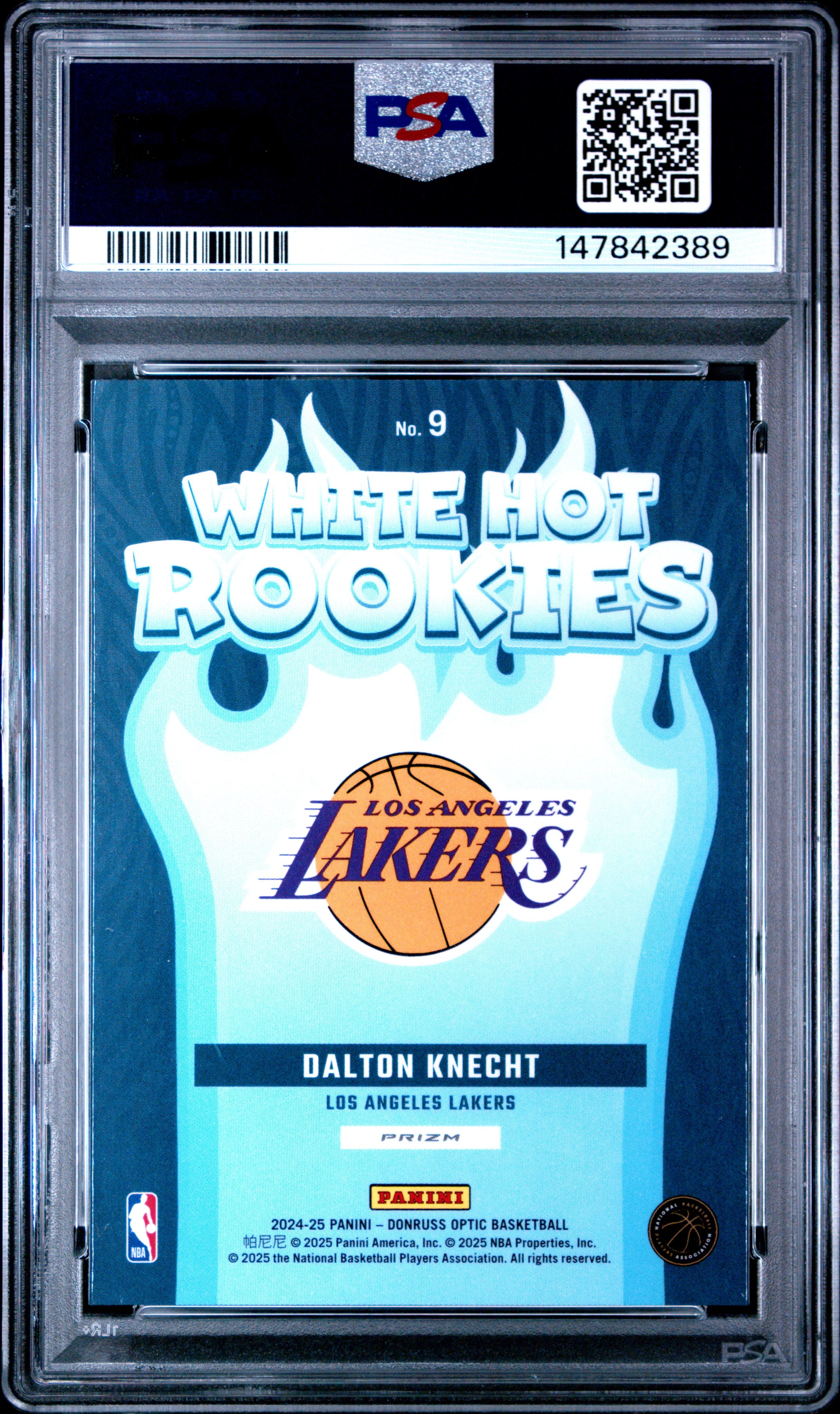 2024 PANINI DONRUSS OPTIC WHITE HOT ROOKIES #9 DALTON KNECHT WHITE HOT ROOKIES-HOLO PSA 10