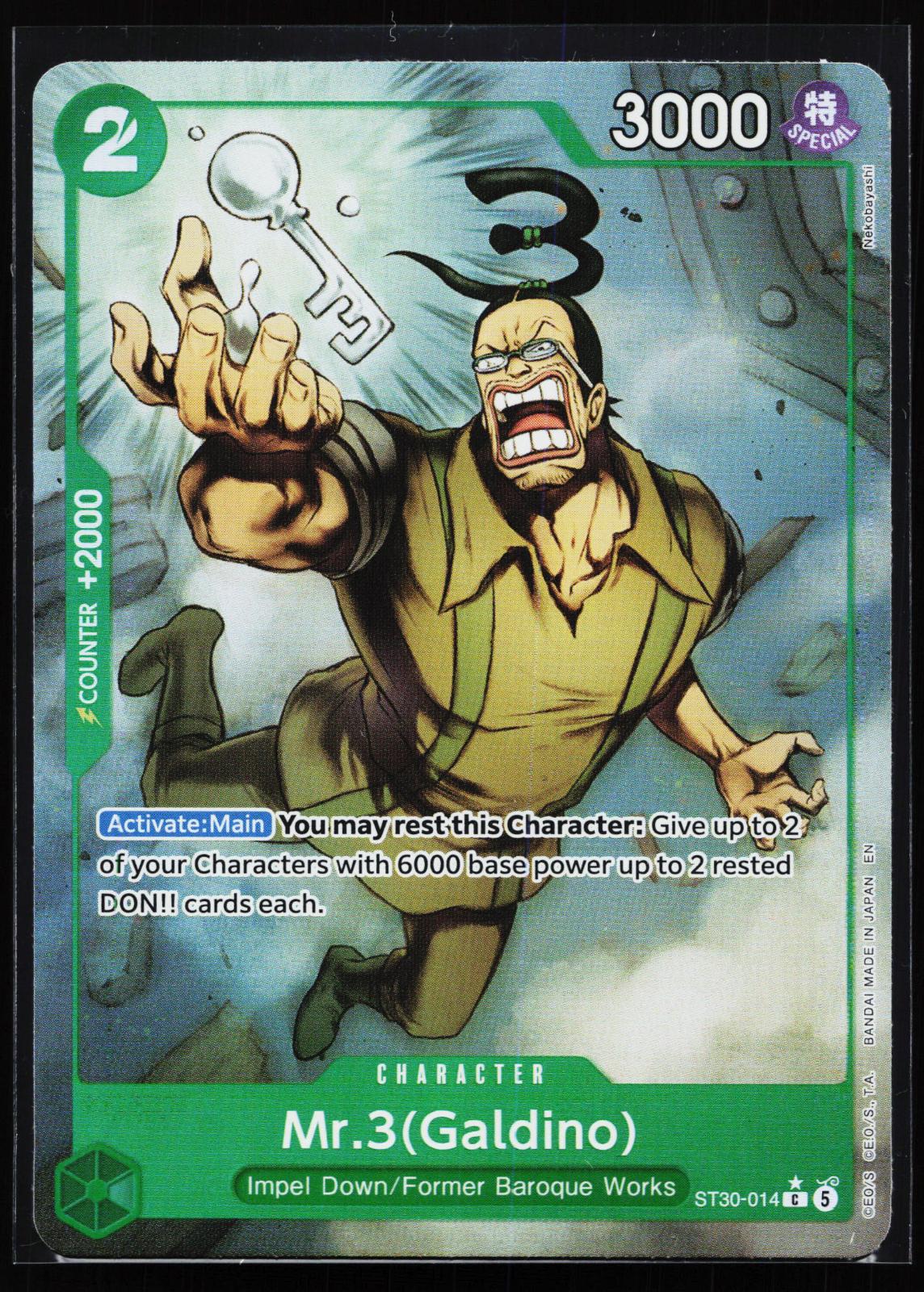Starter Deck EX: Luffy & Ace ST30-014 Mr.3(Galdino) (Full Art) Common