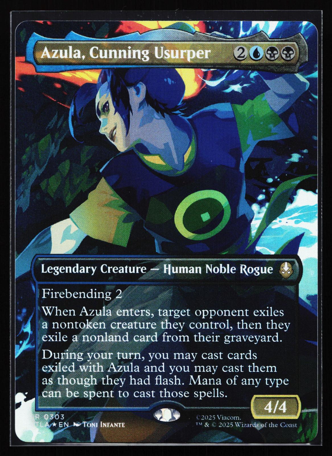 Avatar: The Last Airbender 303 Azula, Cunning Usurper (Borderless) Rare