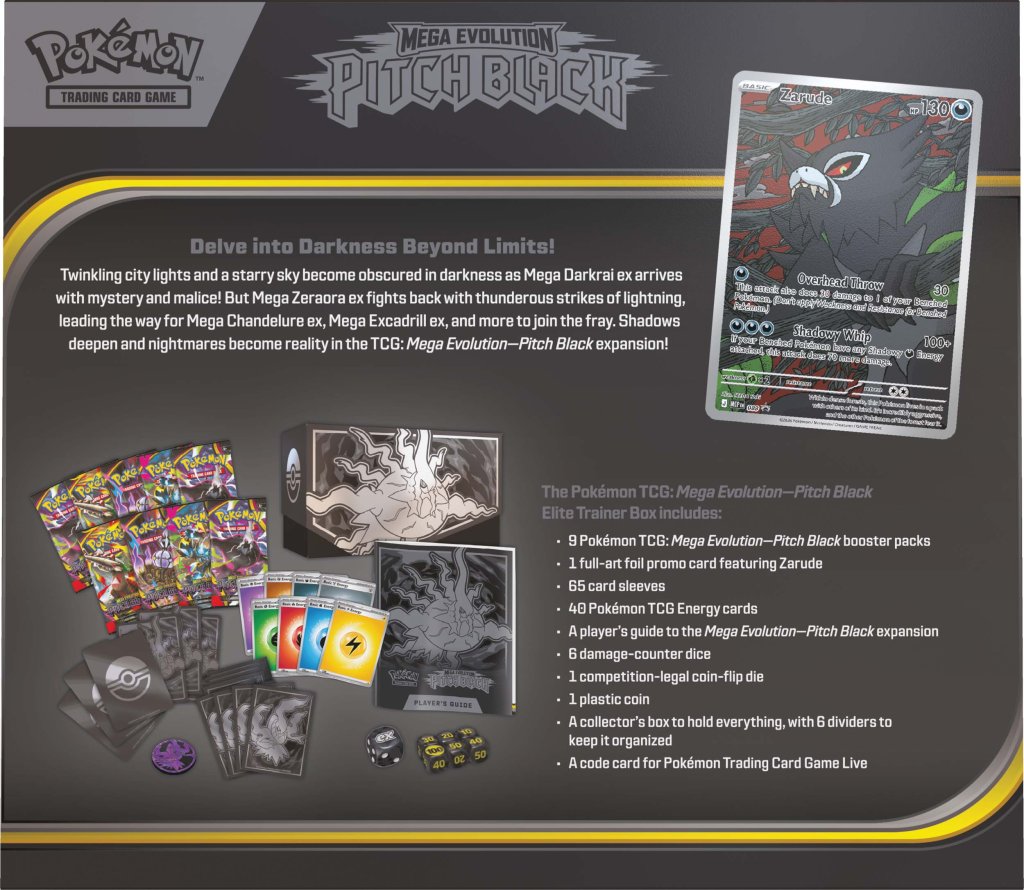 Pokemon TCG: Mega Evolution - Pitch Black Elite Trainer Box - 2x PER PERSON LIMIT