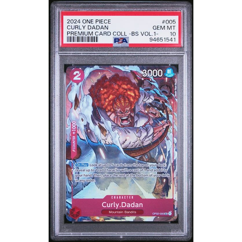 2024 One Piece Premium Card Collection -Best Selection Vol.1- #005 Curly Dadan PSA 10