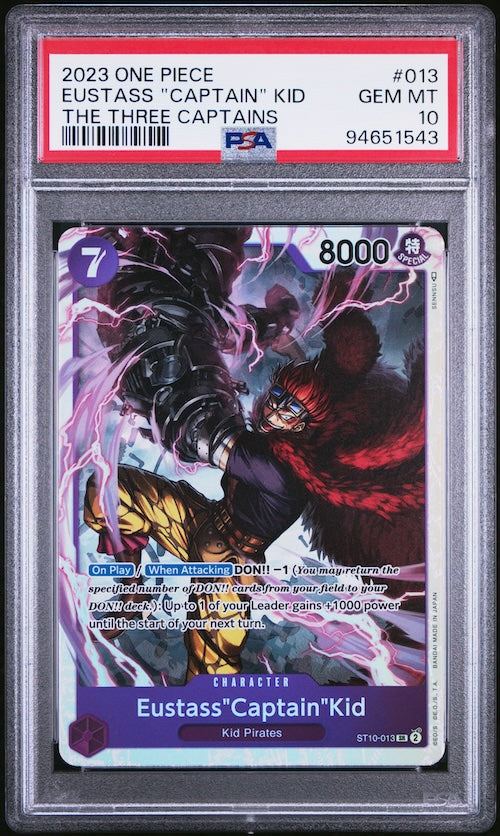 2023 One Piece Ultra Deck-The Three Captains #013 Eustass "Captain" Kid PSA 10