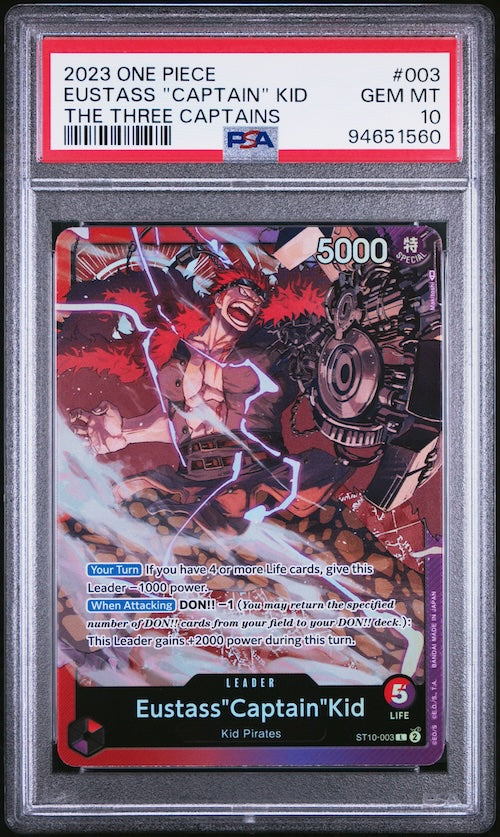 2023 One Piece Ultra Deck-The Three Captains #003 Eustass "Captain" Kid PSA 10