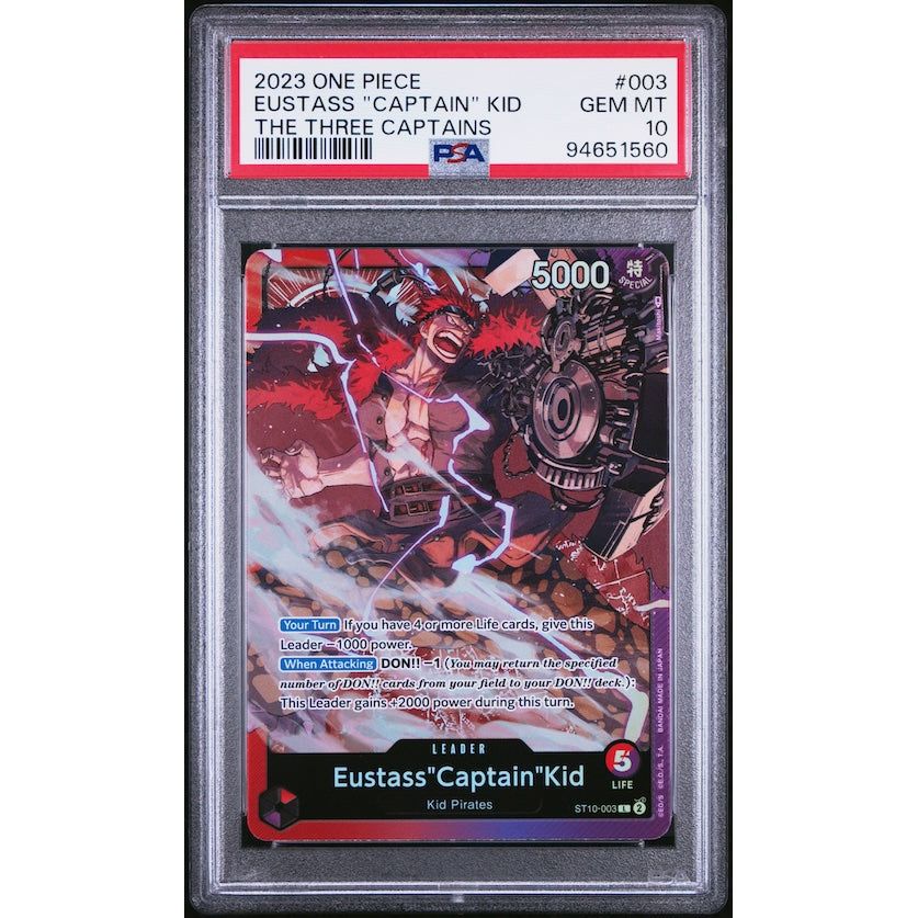 2023 One Piece Ultra Deck-The Three Captains #003 Eustass "Captain" Kid PSA 10