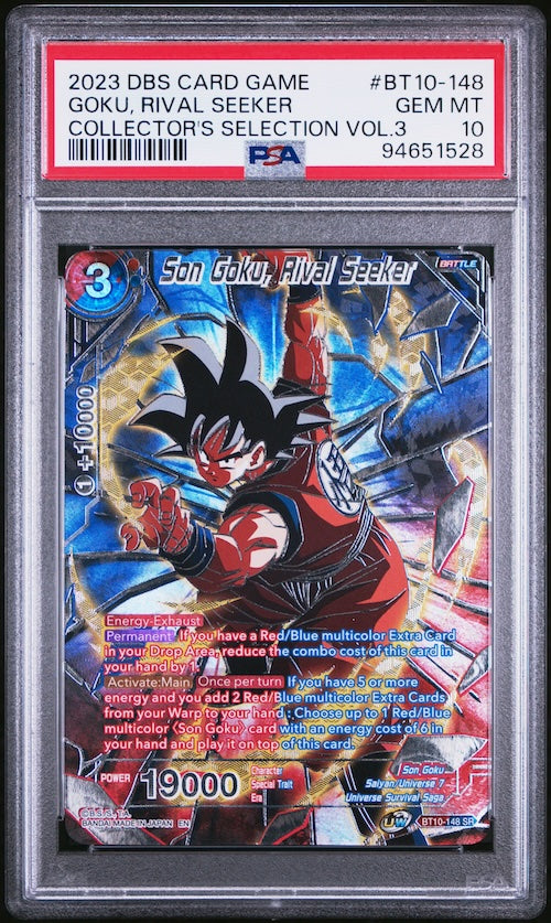 2023 Dragon Ball Super Card Game #BT10-148 Goku, Rival Seeker - Collector's Selection Vol.3 PSA 10