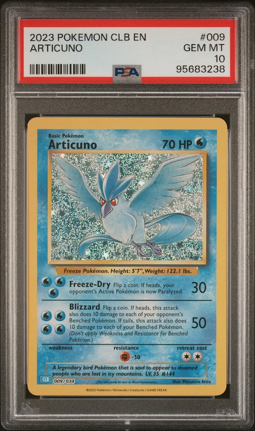 2023 Pokemon Clb-Trading Card Game Classic Blastoise & Suicune Ex Deck #009 Articuno PSA 10