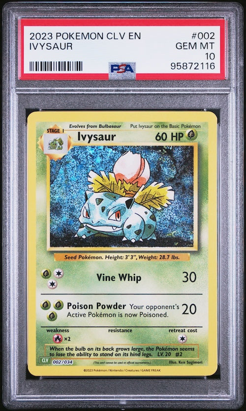 2023 Pokemon Clv-Trading Card Game Classic Venusaur & Lugia Ex Deck #002 Ivysaur PSA 10