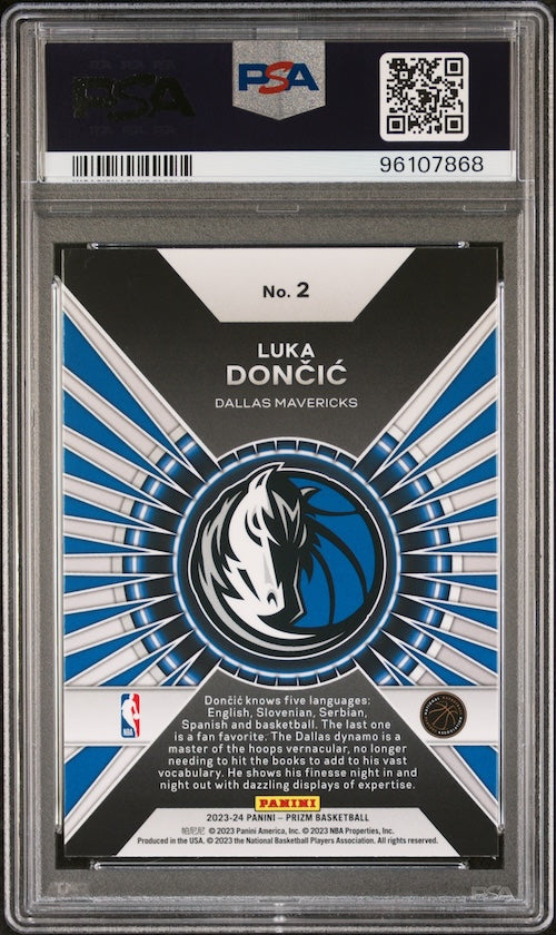 2023 Panini NBA Prizm Dominance #2 Luka Doncic PSA 10