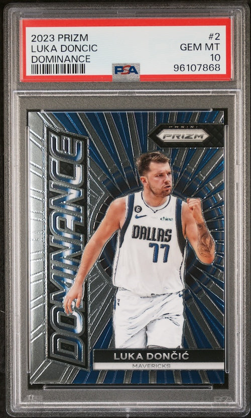 2023 Panini NBA Prizm Dominance #2 Luka Doncic PSA 10