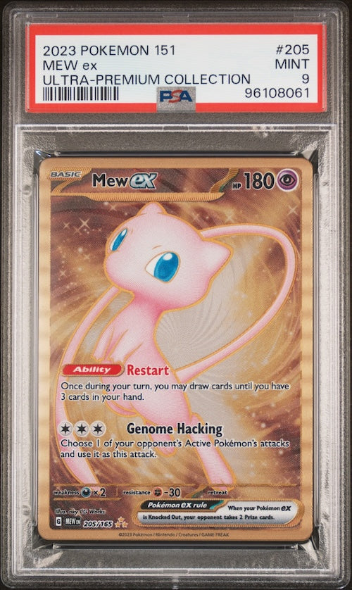 2023 Pokemon 151 Ultra-Premium Collection #205 Mew ex (Gold Metal Promo) PSA 9