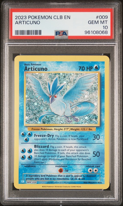 2023 Pokemon Clb-Trading Card Game Classic Blastoise & Suicune Ex Deck #009 Articuno PSA 10