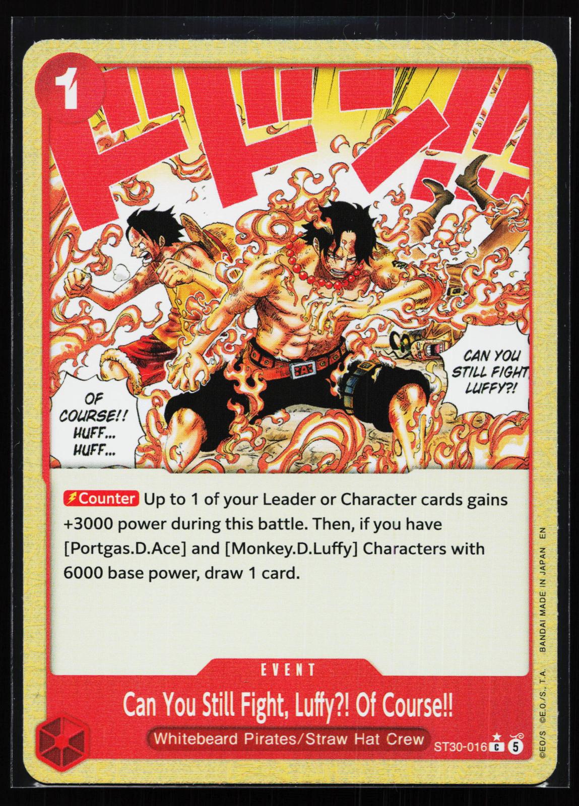 Starter Deck EX: Luffy & Ace ST30-016 Can You Still Fight, Luffy?! Of Course!!