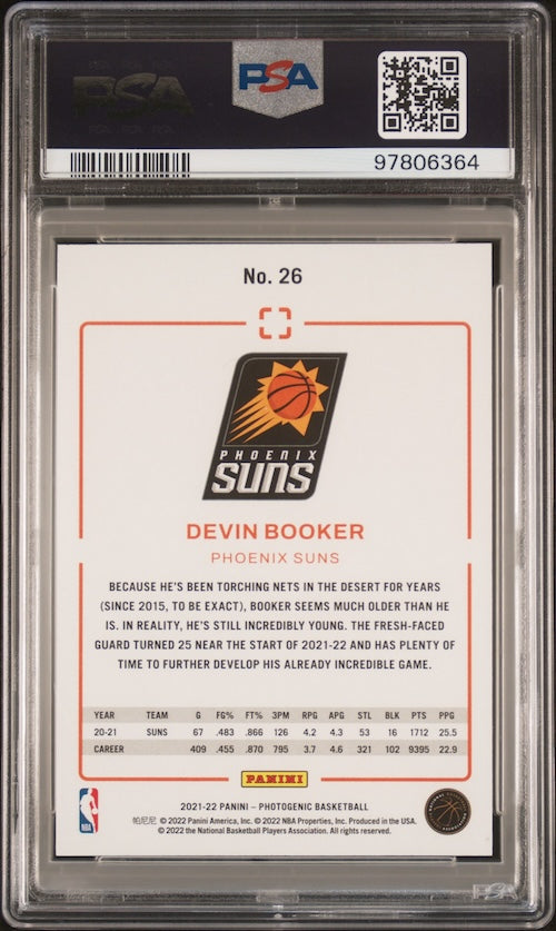 2021 Panini Photogenic #26 Devin Booker PSA 8