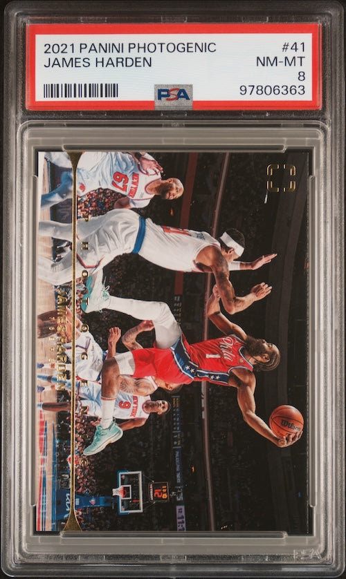 2021 Panini Photogenic #41 James Harden PSA 8