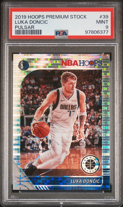 2019 Panini Hoops Premium Stock #39 Luka Doncic Pulsar PSA 9