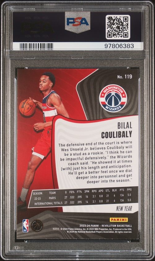 2023 Panini Revolution #119 Bilal Coulibaly Chinese New Year PSA 9