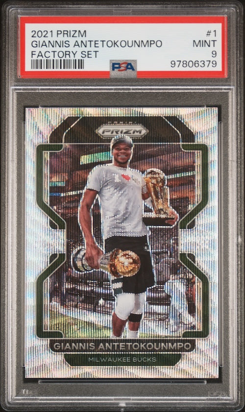 2021 Panini Prizm Factory Set #1 Giannis Antetokounmpo PSA 9