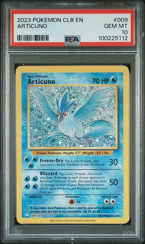 2023 Pokemon Clb-Trading Card Game Classic Blastoise & Suicune Ex Deck #009 Articuno PSA 10