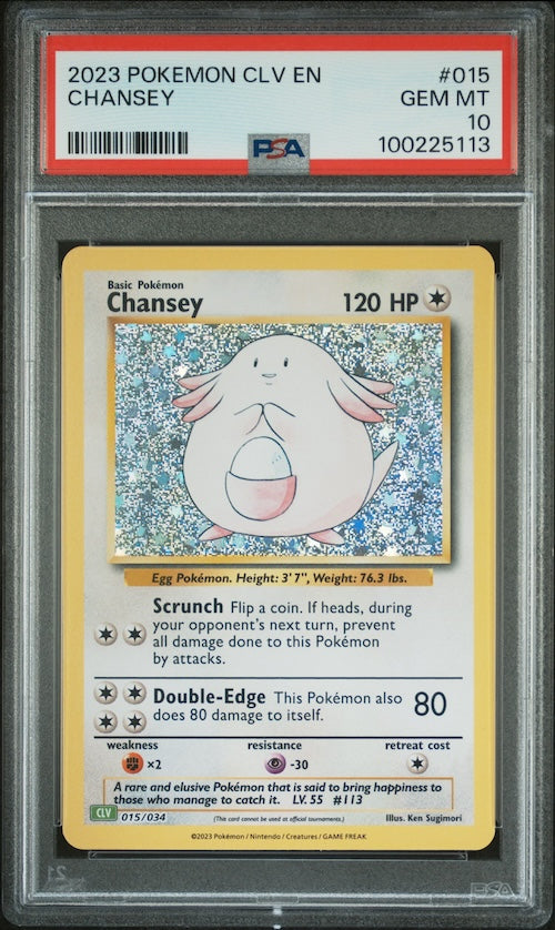 2023 Pokemon Clv-Trading Card Game Classic Venusaur & Lugia Ex Deck #015 Chansey PSA 10