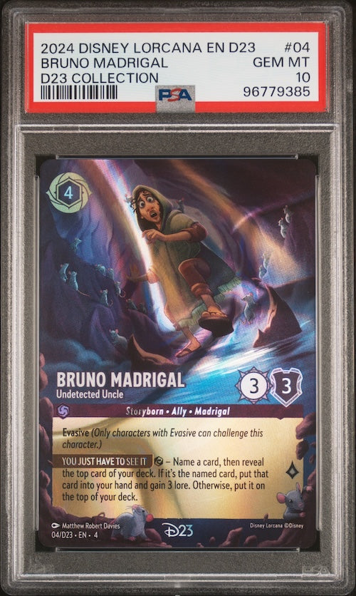 2024 Disney Lorcana En D23 Collection Expo Promo #04 Bruno Madrigal PSA 10