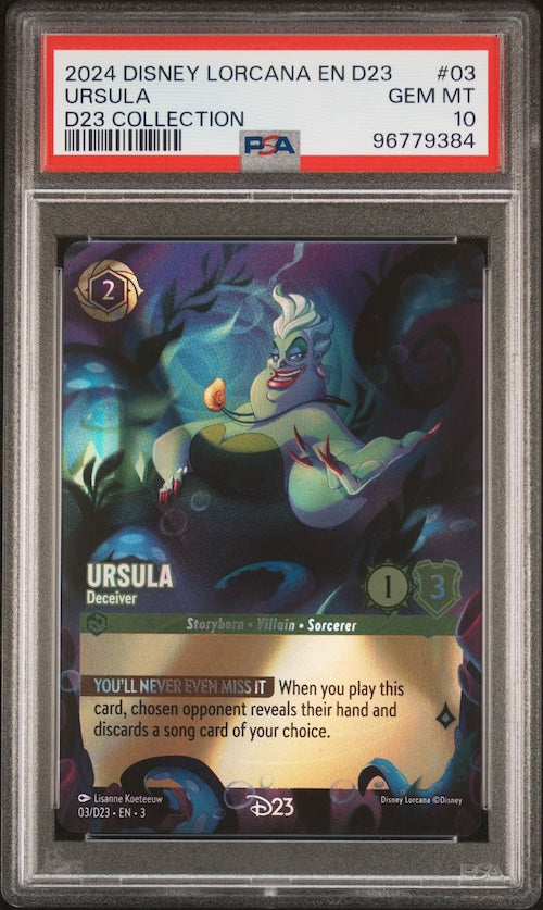 2024 Disney Lorcana En D23 Collection Expo Promo #03 Ursula PSA 10