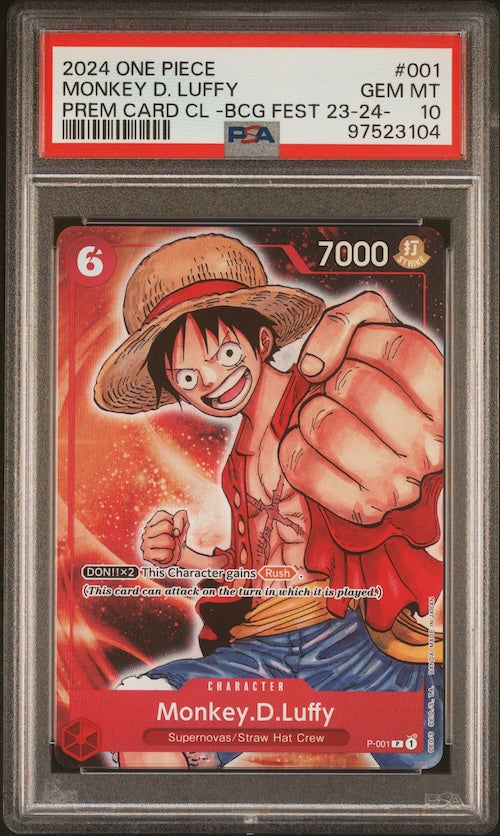 2024 One Piece Premium Card Collection -Bandai Card Games Fest 23-24 Edition- #001 Monkey D. Luffy PSA 10