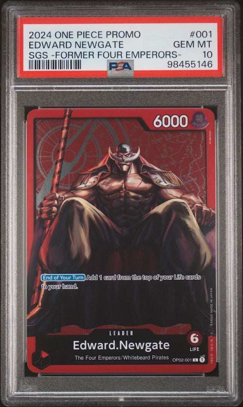 2024 One Piece Promos #001 Edward Newgate Sgs -Former Four Emperors- PSA 10