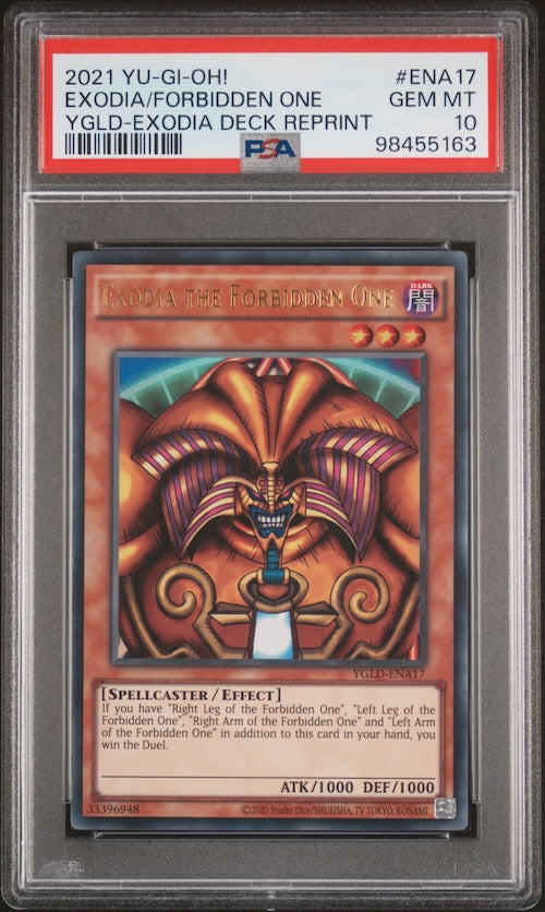 2021 Yu-Gi-Oh! Yugi's Legendary Deck: Exodia Deck Reprint #ENA17 Exodia/Forbidden One Ygld-Exodia Deck Reprint PSA 10