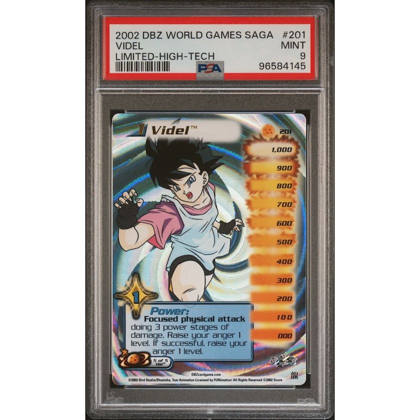 2002 Score Dragon Ball Z World Games Saga #201 Videl Limited-High Tech PSA 9