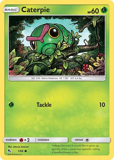Hidden Fates - 001/068 Caterpie Common