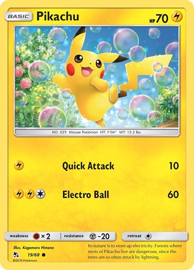 Hidden Fates - 19/68 Pikachu Common