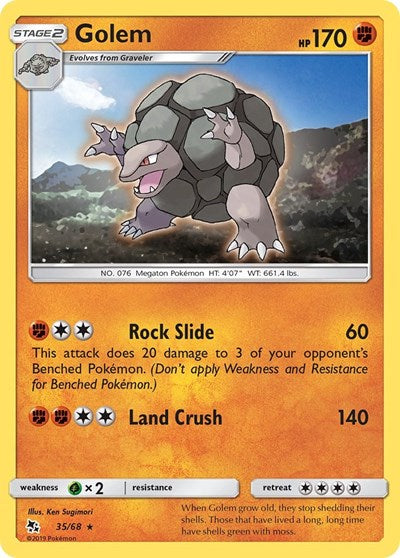 Hidden Fates - 035/068 Golem Rare