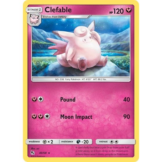 Hidden Fates - 40/68 Clefable Rare