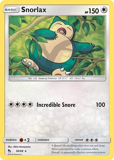 Hidden Fates - 050/068 Snorlax Rare