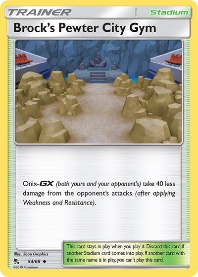 Hidden Fates - 054/068 Brock's Pewter City Gym Uncommon