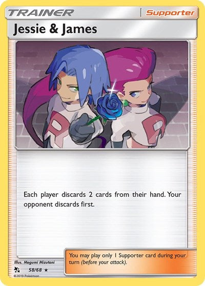 Hidden Fates - 58/68 Jessie & James Holo Rare