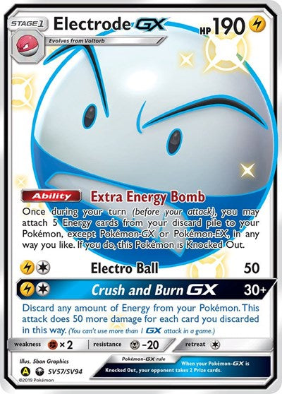 Hidden Fates Shiny Vault - SV57/SV94 Electrode GX Shiny Holo Rare